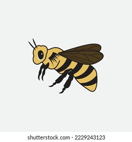 bee logo vector illustration design icon logo template