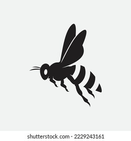 bee logo vector illustration design icon logo template