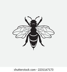 logotipo de abeja ilustración de vector diseño icono plantilla de logotipo