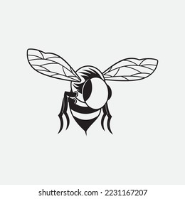 bee logo vector illustration design icon logo template