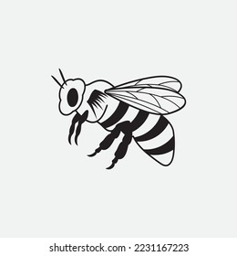 bee logo vector illustration design icon logo template