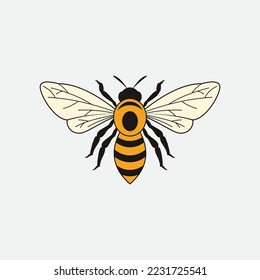 Bienenlogo, Vektorgrafik-Design-Symbol-Logo-Vorlage