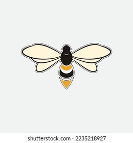 bee logo vector illustration design icon logo template