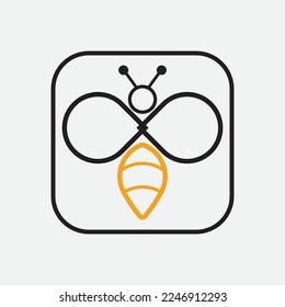 bee logo vector illustration design icon logo template