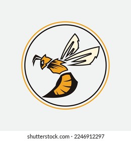 bee logo vector illustration design icon logo template