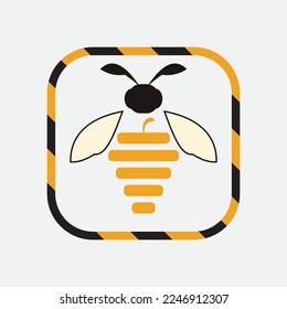 Bienenlogo, Vektorgrafik-Design-Symbol-Logo-Vorlage