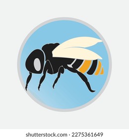 bee logo vector illustration design icon logo template