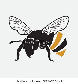 logotipo de abeja ilustración de vector diseño icono plantilla de logotipo