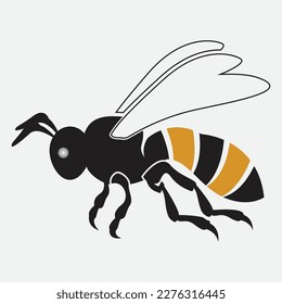 bee logo vector illustration design icon logo template