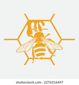 bee logo vector illustration design icon logo template