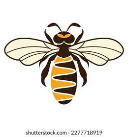 logotipo de abeja ilustración de vector diseño icono plantilla de logotipo
