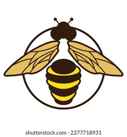 bee logo vector illustration design icon logo template