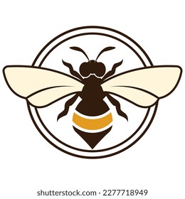 logotipo de abeja ilustración de vector diseño icono plantilla de logotipo