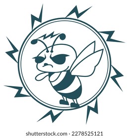 bee logo vector illustration design icon logo template