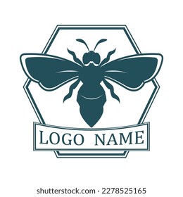 bee logo vector illustration design icon logo template