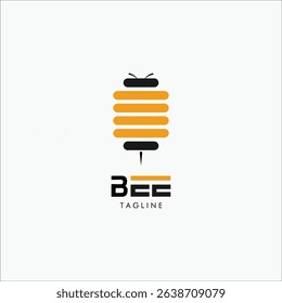bee logo vector illustration design