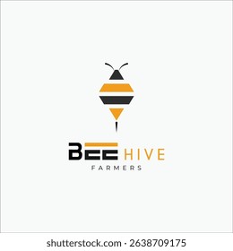 bee logo vector illustration design