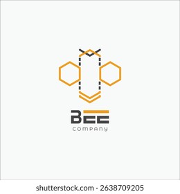 bee logo vector illustration design
