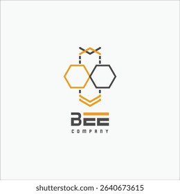 bee logo vector illustration design