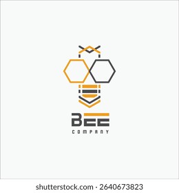 bee logo vector illustration design
