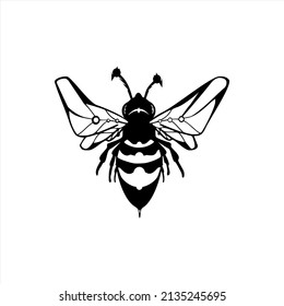 Bee Logo Vector. illustration icon of honey bee in unique design style. Perfect for your design material.