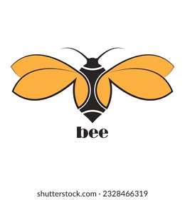 Bee logo vector illustration template design