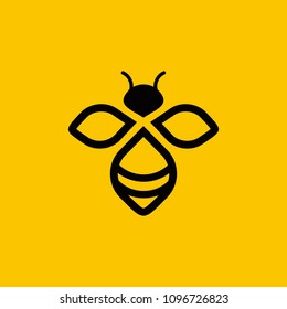 bee logo vector outline minimalist graphic 