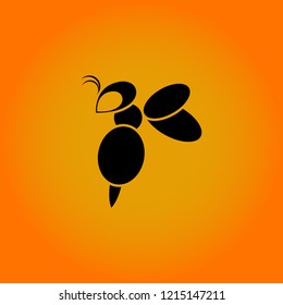 bee logo vector simple  illustration company business