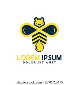 logotipo de abeja diseño de plantilla vectorial sin logo
