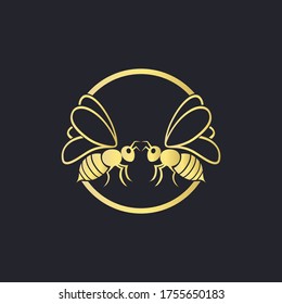 bee logo vectors illustration design