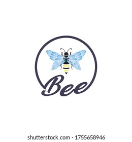 diseño de ilustraciones de vectores de logotipo de abejas