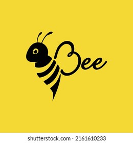 Bee Logo Wings Forming Letter B Stock Vector (Royalty Free) 2161610233 ...