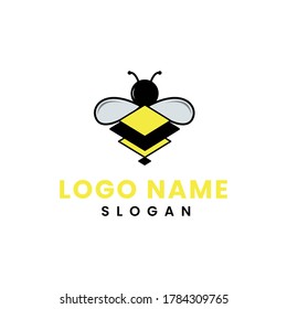 Bee Logos square on his back cute design