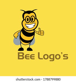 Bee Logo's Vector. Bee Icon