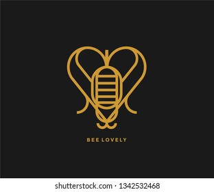 Bee Lovely Monoline Logo