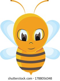 Bee Mascot cartoon vector art and illustration