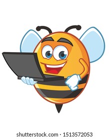 bee mascot character vector design