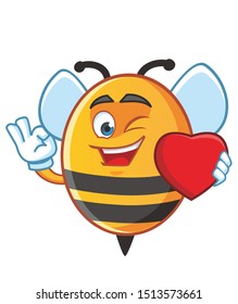 bee mascot character vector design