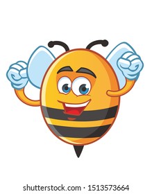 bee mascot character vector design