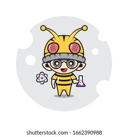 Bee mascot characters cute illustration activity 