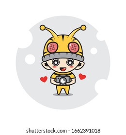 Bee mascot characters cute illustration activity 