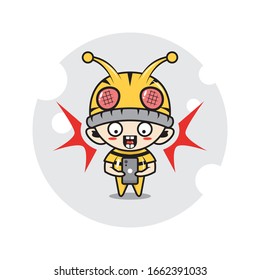 Bee mascot characters cute illustration activity 