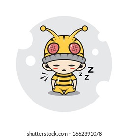 Bee mascot characters cute illustration activity 