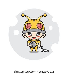 Bee mascot characters cute illustration activity 