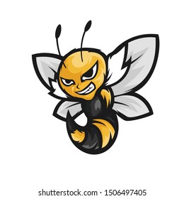 bee mascot design illustration vector file