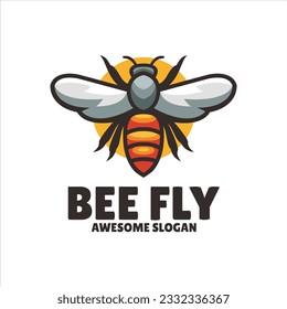 bee mascot illustration logo design