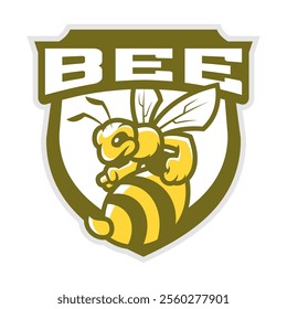 BEE MASCOT LOGO DESIGN TEMPLATE