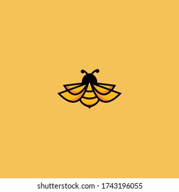  diseño de iconos vectoriales del logotipo de la mascota de abejas