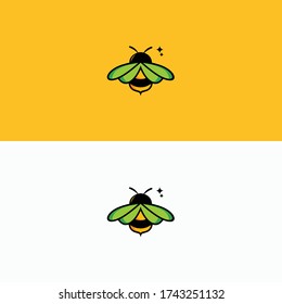  bee mascot logo vector icon illustration design