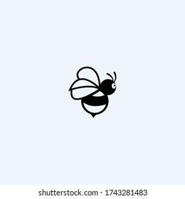 bee mascot logo vector icon illustration design line art